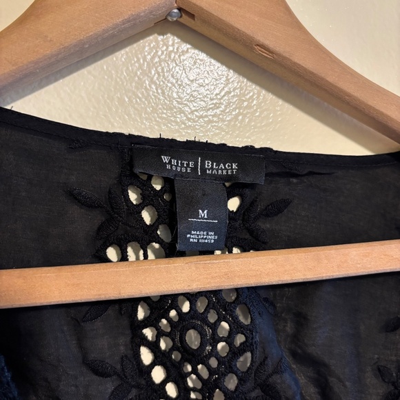 White House Black Market Embroidered Lace Top - Picture 5 of 8
